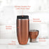 SNOWFOX Elegance Collection Double Wall Insulated Stainless Steel Cocktail Shaker, Black/Gold