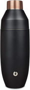 SNOWFOX Elegance Collection Double Wall Insulated Stainless Steel Cocktail Shaker, Black/Gold