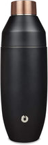 SNOWFOX Elegance Collection Double Wall Insulated Stainless Steel Cocktail Shaker, Black/Gold