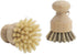 Zero Waste Dish Cleaning Starter Kit, Two Biodegradable Pot and Dish Brushes, Two Natural Loofah Sponges, Bamboo Soap Tray. Kitchen Set for Plates, Fruits, Vegetables, and Cast Iron Cookware