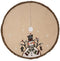 Snowman Tree Skirt 48 Inch with Brown Faux Fur Trim Border for Christmas Tree Decorations, Rustic Farmhouse Xmas Tree Skirt with Unique Hand Paint Snowman and Snowflakes