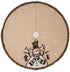Snowman Tree Skirt 48 Inch with Brown Faux Fur Trim Border for Christmas Tree Decorations, Rustic Farmhouse Xmas Tree Skirt with Unique Hand Paint Snowman and Snowflakes