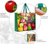 Kitchen Reusable Grocery Bags Set of 6 Heavy Duty Foldable Shopping Tote with 6 Pcs Mesh Produce Bags for Groceries Food Strong Durable Extra Large Bulk Fruit Vegetable Bag with Handles Easy to Clean