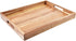 Acacia Wood Serving Tray with Handles (17 Inches) Decorative Serving Trays Platter for Breakfast in Bed, Lunch, Dinner, Appetizers, Patio, Ottoman, Coffee Table, BBQ, Party Great for Lap &Couch