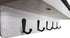 Ripple Creek Key Holder for Wall and Mail Shelf, Decorative Wooden Wall Rack for Keys, Letters, Bills - Pine Wood Unique and Industrial Decor, Perfect for Entryway, Kitchen (Washed White, Large)