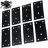 Geesatis 8 Pcs Flat Straight Corner Brace Bracket Connector 3.9 x 2 inch / 99 x 50mm Straight Support Shelf Bracket Corner Brackets, with Mounting Screws, Stainless Steel, Black