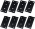 Geesatis 8 Pcs Flat Straight Corner Brace Bracket Connector 3.9 x 2 inch / 99 x 50mm Straight Support Shelf Bracket Corner Brackets, with Mounting Screws, Stainless Steel, Black