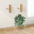 HUFEEOH Wood Wall Hooks, Purse Rack Wood Peg Hooks with Screw, Wall Hooks Heavy Duty Towel Hangers for Bathroom Wall (4PC, Beech Wood)