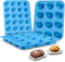Muffin Pan Silicone Brownie Molds - Cupcake Pan Baking Silicone Molds Food Grade Silicone BPA Free Brioche Pan Pinch Test Approved