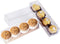 PAKIPER Chocolate Macaron Gift Boxes with Inserts,50 PCS Clear PET Plastic Gift Favor Boxes Candy Cookies Treat Boxes for Christmas,Wedding,Baby Birthday Party 6.3"x1.5"x1.4"