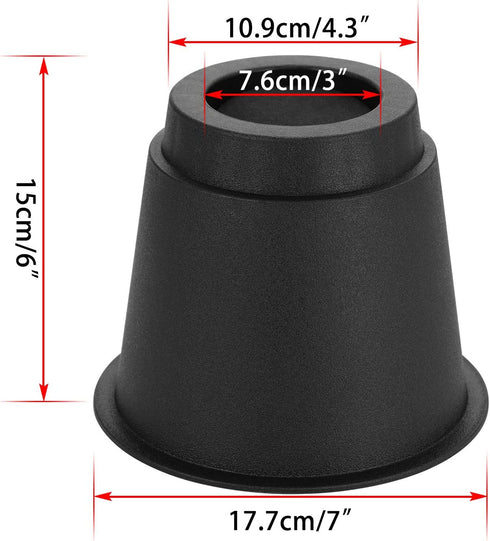OwnMy 5 Inch Round Circular Bed Risers Bed Lifters Heavy Duty Furniture Risers Lifter for Bed Table Chair Desk Sofa Couch Risers, A Set of 4 (Black)