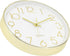 Lumuasky Modern Wall Clock, Silent Non-Ticking Battery Operated Decorative Clock for Living Room Bedrooms Office Kitchen (White Gold, 12 inch)