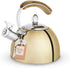 Pinky Up Presley Gold 70 Oz Tea Kettle, Stovetop Induction Stainless Steel Whistling Kettle