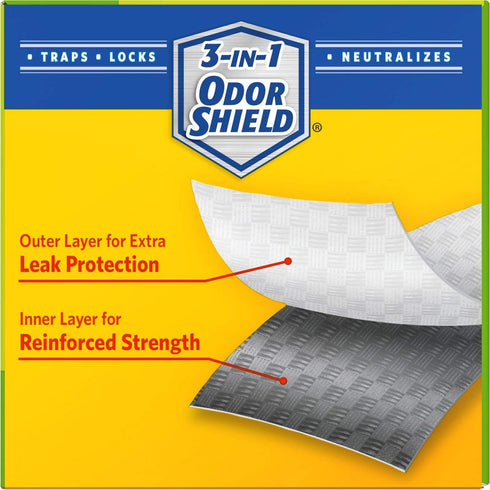 Glad Tall Kitchen Drawstring Trash Bags - OdorShield 13 Gallon Grey Trash Bag, Febreze Citrus and Zest - 40 Count