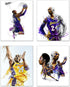 Kobe Bryant Watercolor Wall Art Decor Prints - Set Of 4 (8x10) Inch Poster Photos