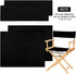 2 Set Casual Directors Chair Cover Kit, Replacement Canvas Seat and Back Canvas Stool Protector for Home Director Chair Medium Size (Black)