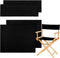 2 Set Casual Directors Chair Cover Kit, Replacement Canvas Seat and Back Canvas Stool Protector for Home Director Chair Medium Size (Black)