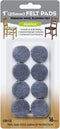 Slipstick Premium Wool Felt Furniture Feet Pads / Chair Leg Floor Protectors (1 Inch Round) Includes 16 Wool Blended Felt Feet Pads with Peel and Stick Adhesive, Gray, CB113