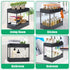 Under Sink Organizer and Storage - 2 Tier Bathroom Organizer - Multi-purpose Under The Sink Organizer - Countertop Storage Shelf Holder with 6 Hooks - Kitchen Spice Rack - Under Sink Storage for Bathroom Kitchen, Black