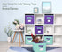 TQVAI Mix Color Foldable Storage Cubes 6 Pack Closet Bins Boxes with Label Holder Colorful Kid Toy Basket Bins - Mix Purple & Mint Green