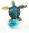 unison gifts YXF-169 5 INCH Blue SEA Turtle ON Wave, Multicolor