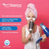 KEEPOZ Hair Towel Wrap Quick Dry 100% Cotton Super Absorbent Turban Head Wrap for Women with Button, Anti Frizz Hair Products, Hair Cap for Curly, Long & Thick Hair (2pcs) (Lilac+Pink Check)