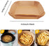 Air Fryer Disposable Paper Liner, Non-stick Disposable Air Fryer Liners, Baking Paper for Air Fryer Oil-proof, Water-proof, Parchment for Baking Roasting Microwave (100Pcs -6.3inch, Square -Natural)