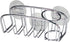 Spectrum Diversified Contempo Sponge & Brush Modern Sponge Holder & Kitchen Organizer, Vertical Scrub Brush Holder, Secure Suction Seals to Kitchen Sinks, 1 EA, Chrome