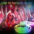 LED Strip Lights, LED Lights for Bedroom Bluetooth Music Sync, 16.4ft 5V USB Powered LED Light Strip Waterproof, 150LEDs RGB 5050 Color Changing with App Control