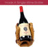 EXCELLO GLOBAL PRODUCTS Wine Bottle Holder: Unique Decorative Baseball Glove Design for Tabletop Display in Home, Kitchen, or Bar