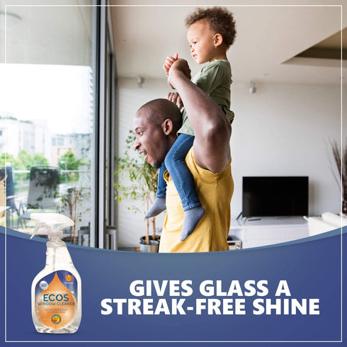 Earth Friendly Products ECOS Window Cleaner with Vinegar, 22-Ounce, (Pack of 3)