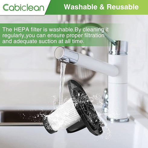 Cabiclean LT450 Vacuum Filter for Moosoo Vacuum Cleaner, HEPA Replacement Filter Compatible with MOOSOO LT450 Vacuum Cleaner ( 6 HEPA Filter & 6 Sponge?