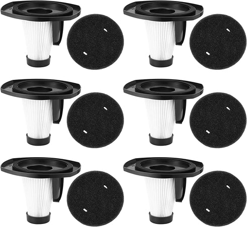 Cabiclean LT450 Vacuum Filter for Moosoo Vacuum Cleaner, HEPA Replacement Filter Compatible with MOOSOO LT450 Vacuum Cleaner ( 6 HEPA Filter & 6 Sponge?