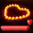 Flameless Tea Lights Candles, 24Pack LED Candles Battery Operated, 2000Pcs Fake Rose Petals, 24Pcs Red Heart Shaped Valentines Day Balloons for Romantic Night, Perfect Valentines Day Decoration Decor