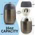 Zulay Vacuum Insulated Soup Thermos 16 oz - Stainless Steel Food Thermos For Hot Food For Adults and Kids - Leakproof Insulated Food Jar For Hot Food Thermos For Soup with Foldable Spoon (Dark Gray)