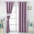 MEMIAS Premium 2 Panels Blackout Microfiber Noise Reducing Thermal Insulated Grommet Window Room Darkening Curtains for Living, Bedroom, Kids Room, Each Panel, 52" W x 95" L, Purple