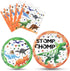 Watercolor Dinosaur Party Plates and Napkins - Dinosaur Birthday Party Supplies Bundles for Boys Kids Disposable Luncheon Dinner Dessert Cake Plates Napkins Tableware Set Serves 16 Guests 48 Pieces