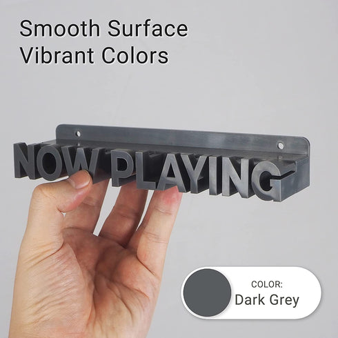 Noahrk Now Playing Vinyl Record Wall Holder - Now Playing Vinyl Record Stand - Vinyl Record Wall Mount Display Vinyl Wall Mount Record Shelf Hanging Wall Record Display Storage LP Holder (Dark Grey)