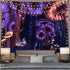 Trippy Psychedelic Tapestry Mushroom Decor Tapestry for Bedroom Aesthetic,Hippie Tapestry Wall Hanging Purple Fantasy Galaxy Tapestry For Living Room Home Decor.