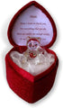 Glass Bear in Love Heart Shaped Box for a Much Loved Mum Thank You Mum