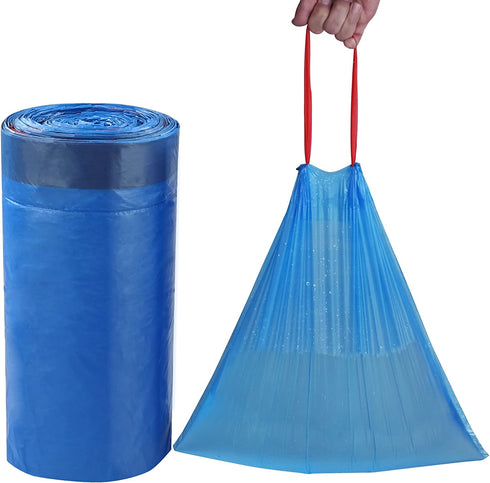 Fiazony Medium Drawstring Garbage Bags, 8 Gallon, 110 Count/ 2 Rolls