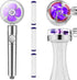 Handheld Shower Head Turbocharged Unique Propeller Design with Filter and Pause Switch Adjustable Flow, 360 Degrees Rotating(Purple)