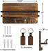 AilyHooms Key Holder Wall Mounted Mail Holder with 10 Hooks and 2 Wooden DIY Keychains - Wooden Decorative Key Hanging Rack Mail and Key Organizer Rustic Wall Shelf Decor, 12'' x 7'' x 3''