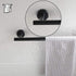 JQK Black Towel Bar, 12 Inch Stainless Steel Hand Towel Rack, Bathroom Towel Holder Matte Black Wall Mount, Total Length 15 Inch TB110L12-PB