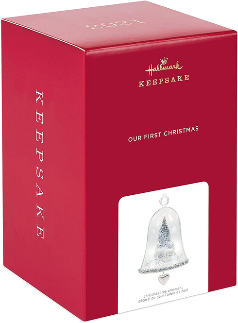 Hallmark Keepsake Christmas Ornament, Year Dated 2021, Our First Christmas Cloche
