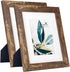 Wooden Picture Frame Wooden Photo Frame for Wall or Tabletop with Mat (Yellow and brown,8x10 inches 2P)
