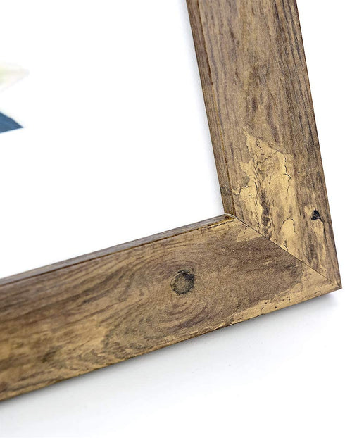 Wooden Picture Frame Wooden Photo Frame for Wall or Tabletop with Mat (Yellow and brown,8x10 inches 2P)