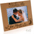 KATE POSH I Love You to The Moon and Back Engraved Natural Wood Picture Frame, Couples in Love Gifts, Valentine's Day, Engagement, Wedding (4x6-Horizontal)