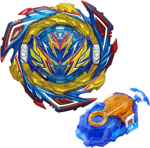 Konikiwa Bey Battling String Launcher, Savior Valkyrie Top Burst Launcher Set, Left and Right Spin Launcher DB Launcher Compatible with All Bey Burst Series - Blue