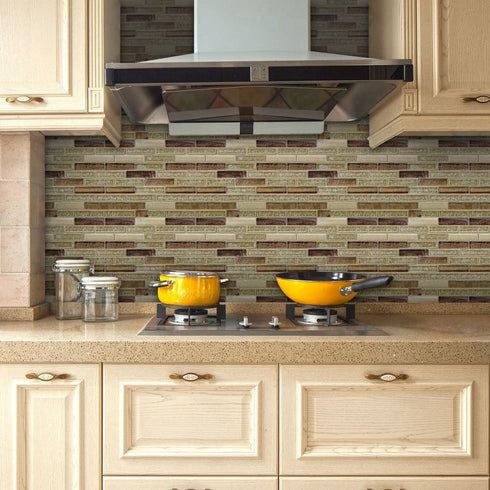 VANCORE Wall Sticker Home Decor Backsplash Wallpaper Bathroom Kitchen DIY Plain Design 20x500cm/7.87x197" Roll
